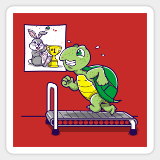 Motivation Funny Turtle Animal Gym Workout Cartoon Sticker